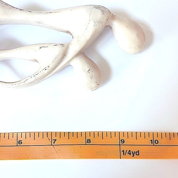 Abstract Sculpture Family Father Mother Child White Soapstone Resin Art Decor - Picture 8 of 9